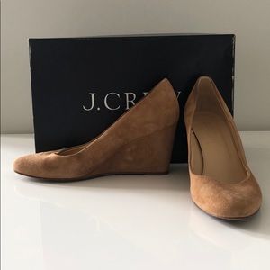 J. Crew Burnt Siena Martina Suede Wedges